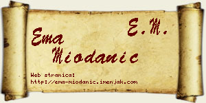 Ema Miodanić vizit kartica